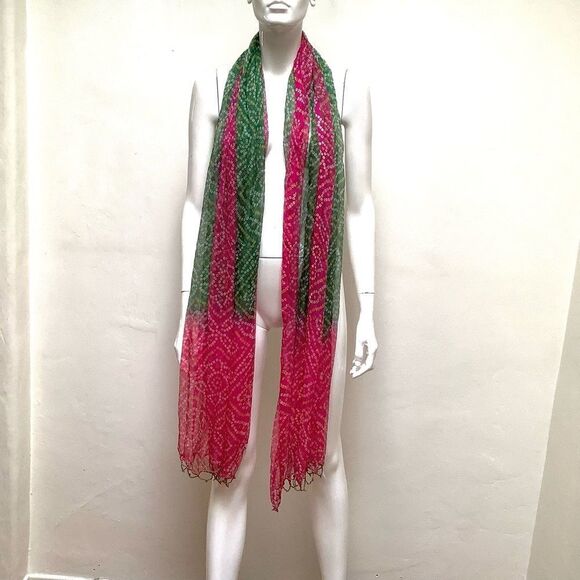 Silk Scarf Long Wide Sheer Wrap - Picture 2 of 8